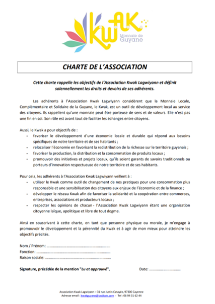 Charte de l'association